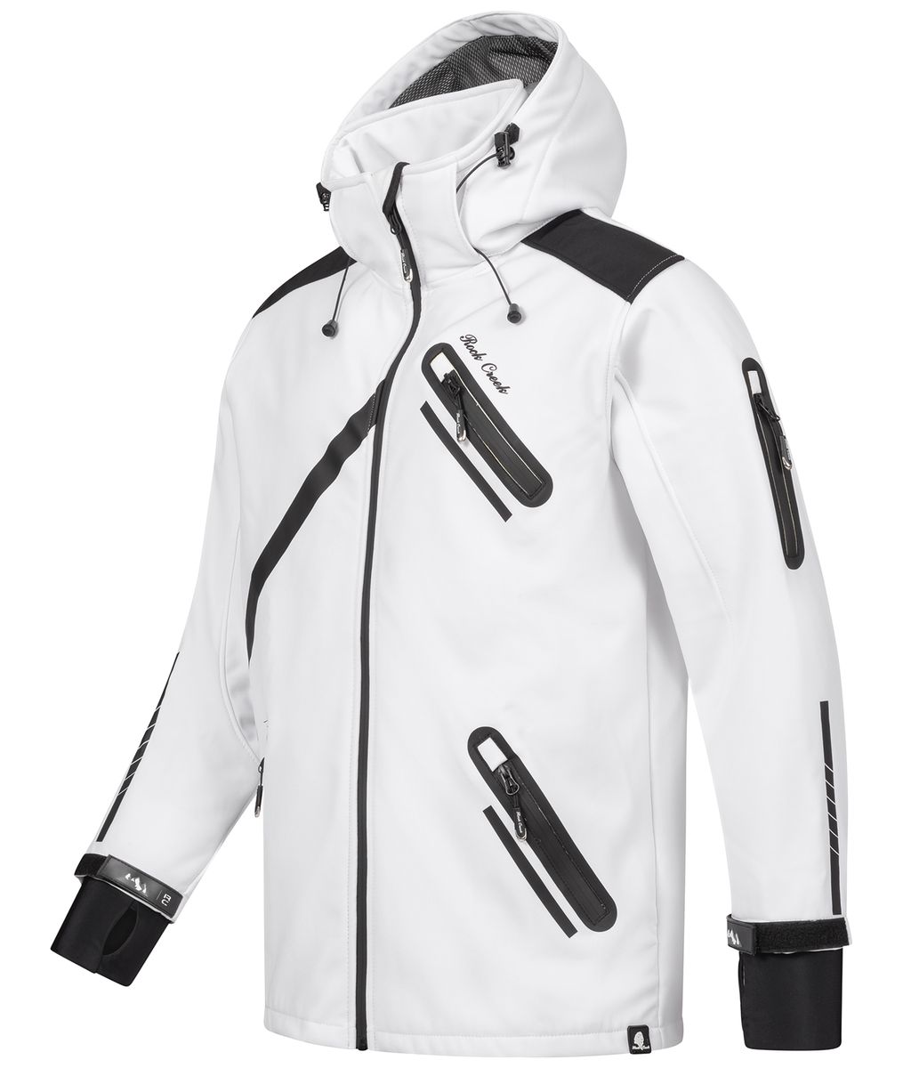 Sportliche Softshelljacke mit Kapuze