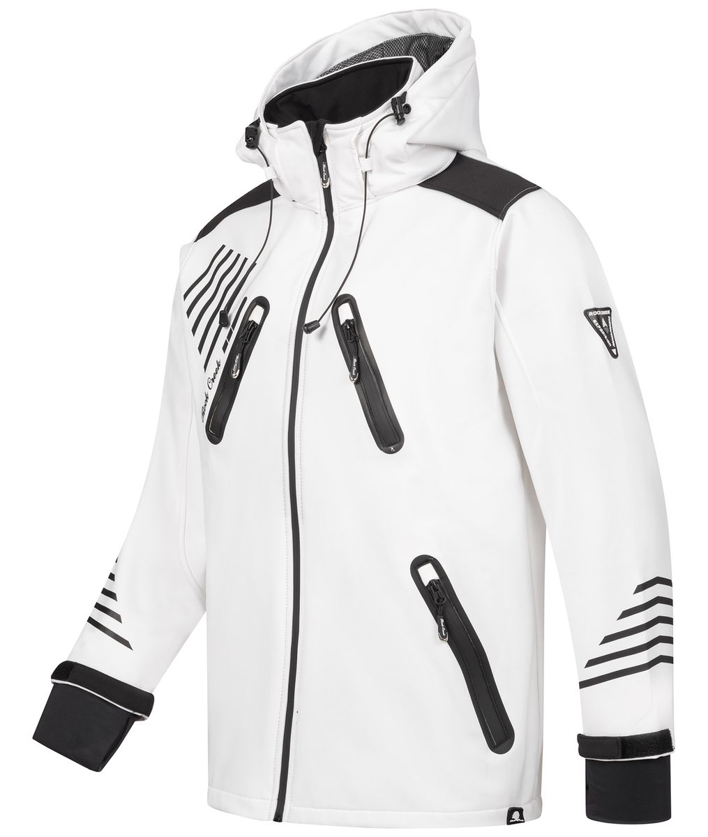 Sportliche Softshelljacke mit Kapuze