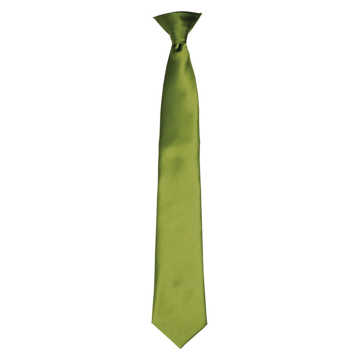 Einfarbige grüne Clip-on Krawatte