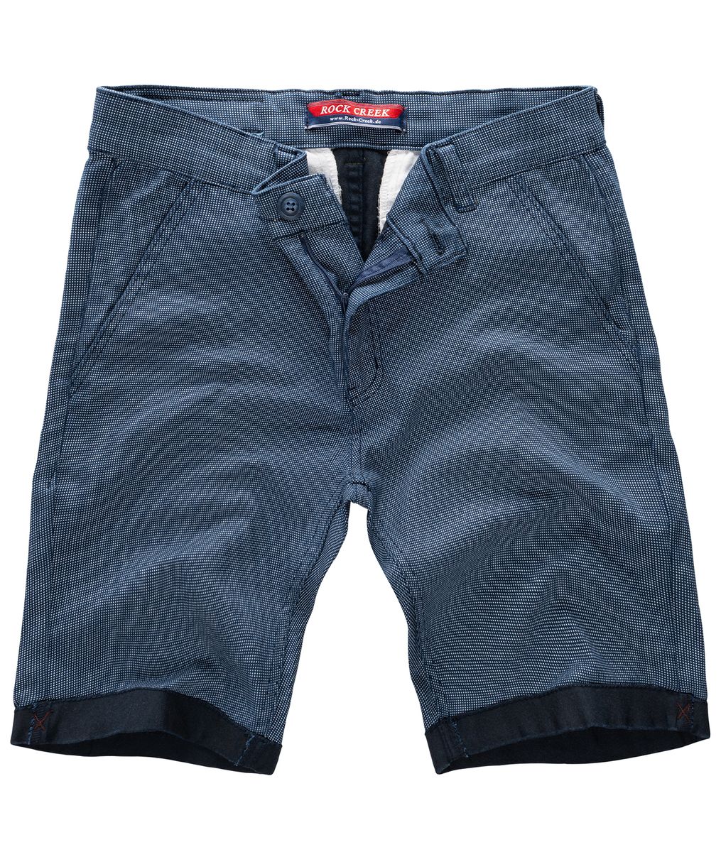Distressed Denim Shorts mit Knopfleiste