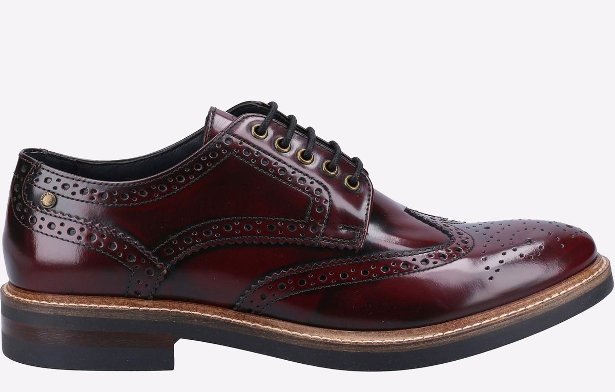 Base London Woburn Hi-Shine Brogue LEATHER Herren