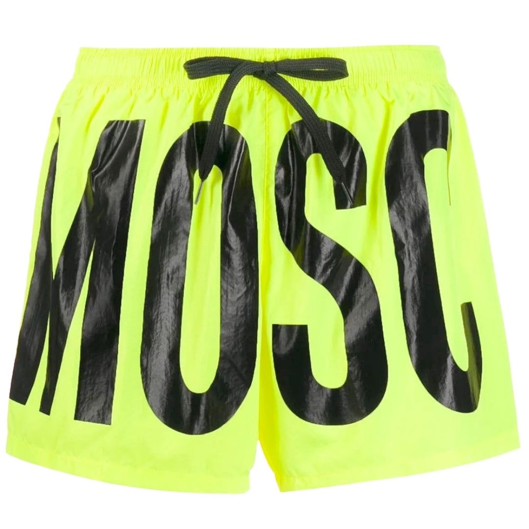 Neon gelbe Badeshorts mit Logo