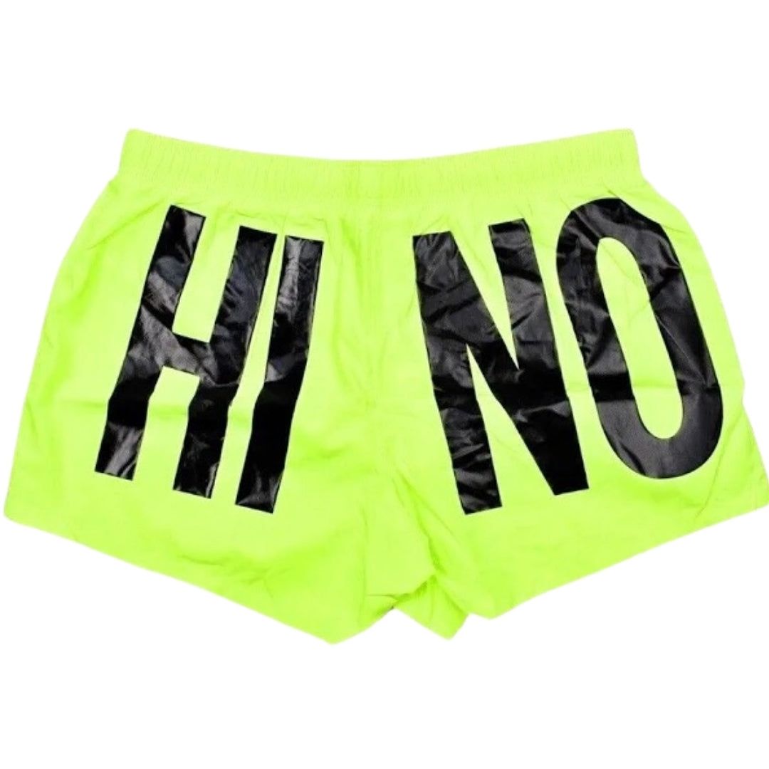 Badeshorts mit auffälligem Logo-Druck