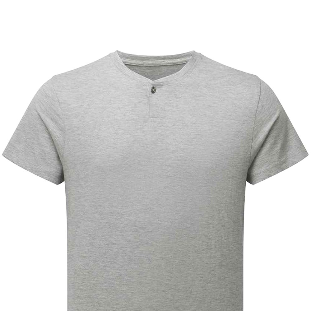 Kurzärmeliges Henley-T-Shirt mit einem Knopf