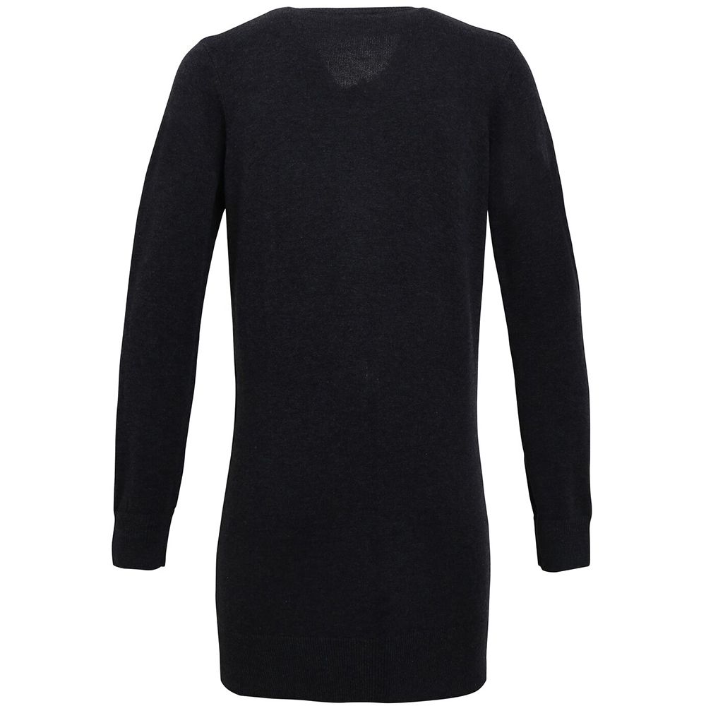 Feinstrick-Longcardigan mit V-Ausschnitt