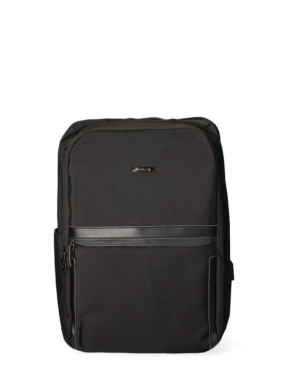 Minimalistischer Schwarzer Rucksack Unisex Design