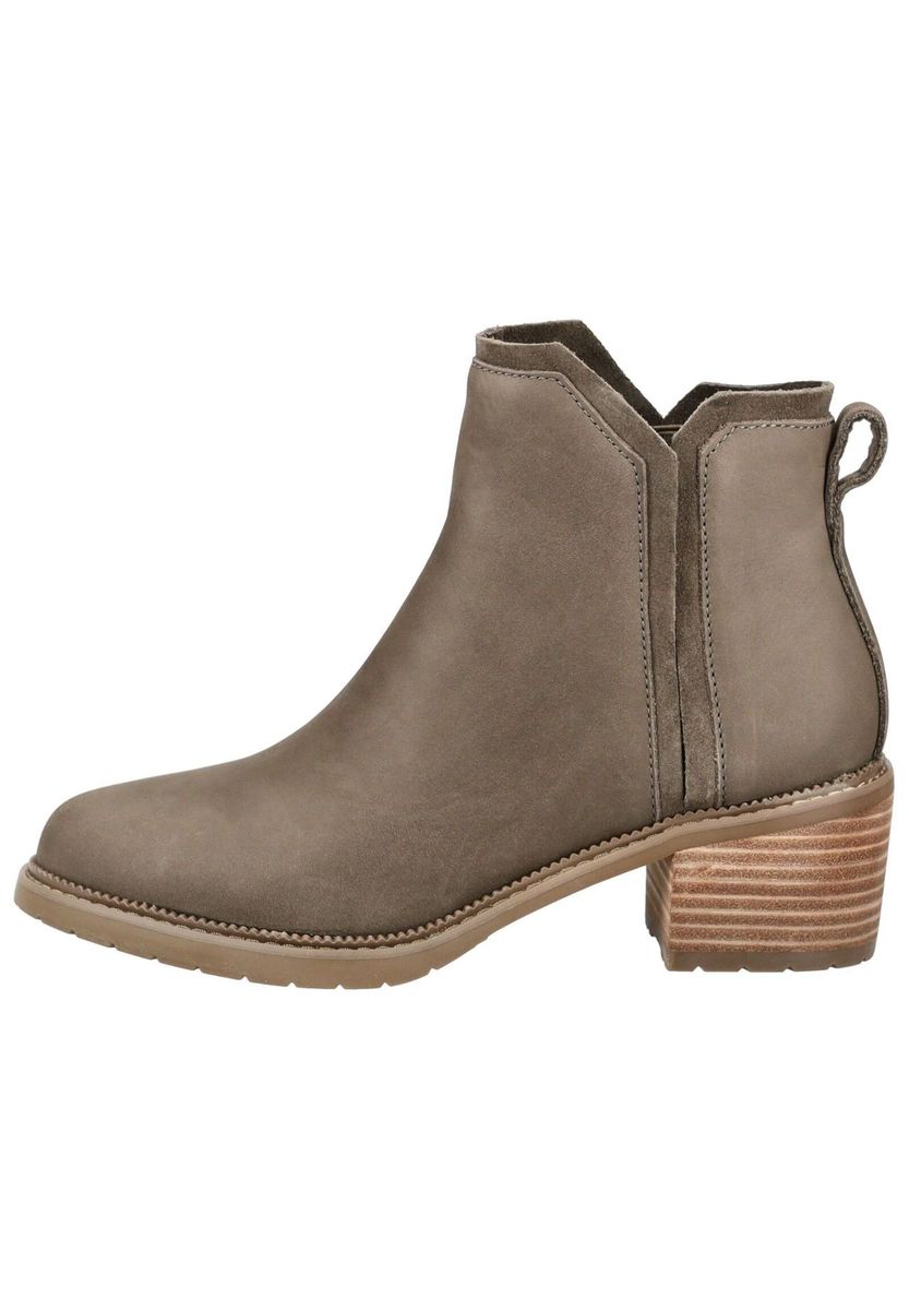 Stiefeletten aus Leder mit Blockabsatz