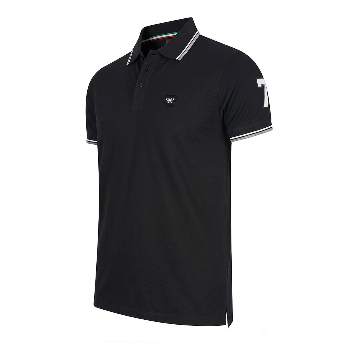 Klassisches Piqué-Poloshirt mit Kontraststreifen