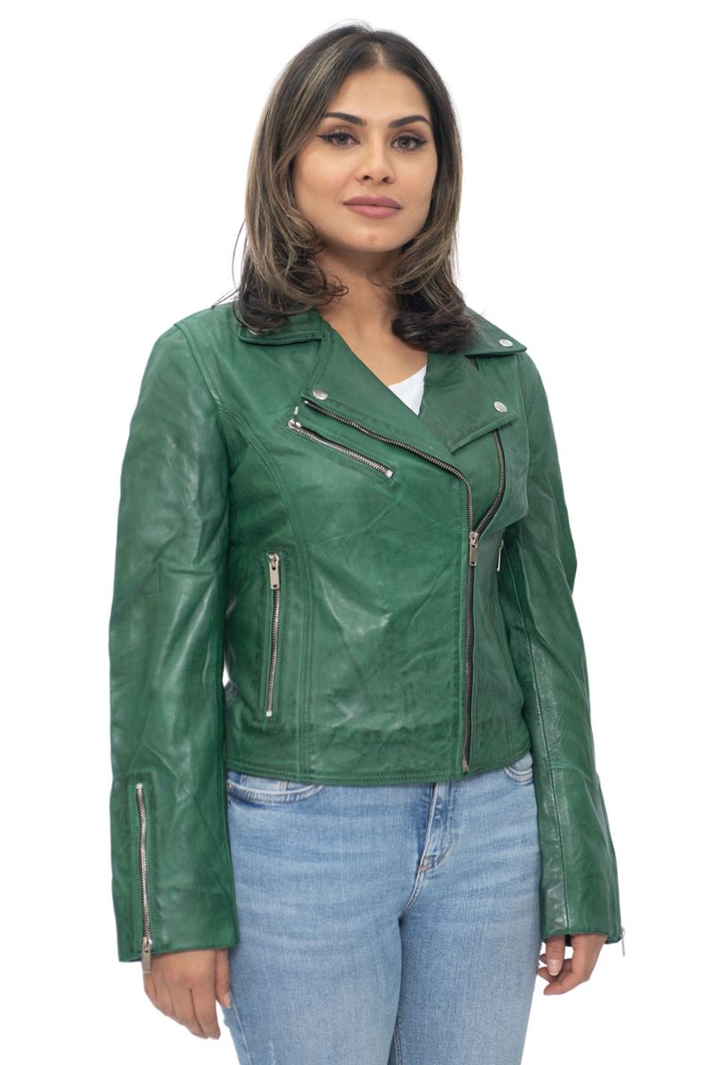 Klassische Brando Biker Lederjacke