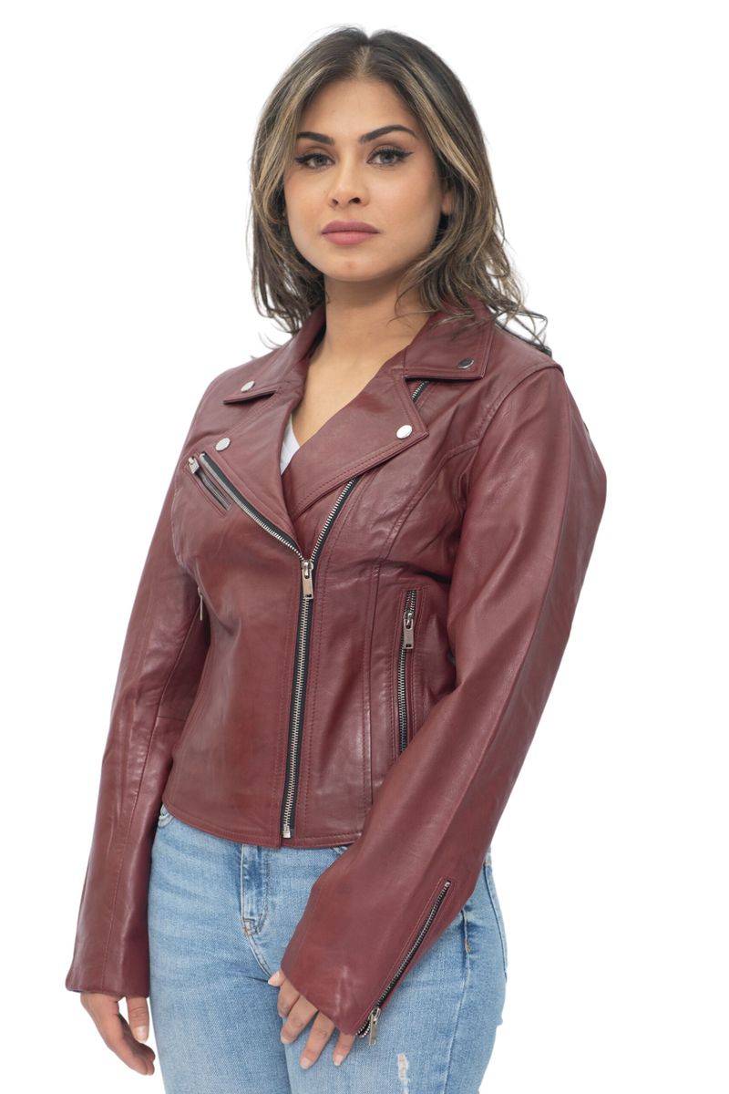 Klassische Brando Biker Lederjacke