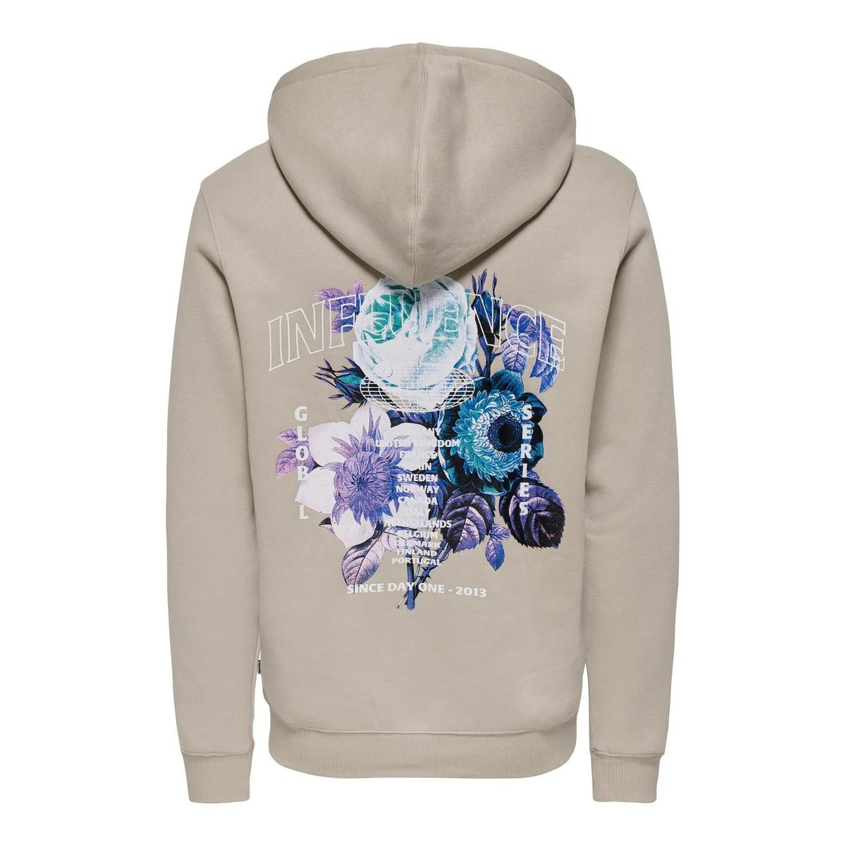 Kapuzenoberteil mit floralem Print
