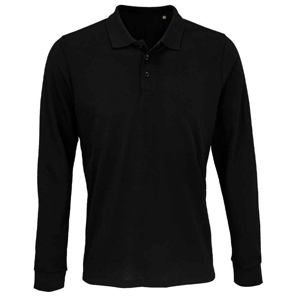 Klassisches Langarm Piqué Poloshirt