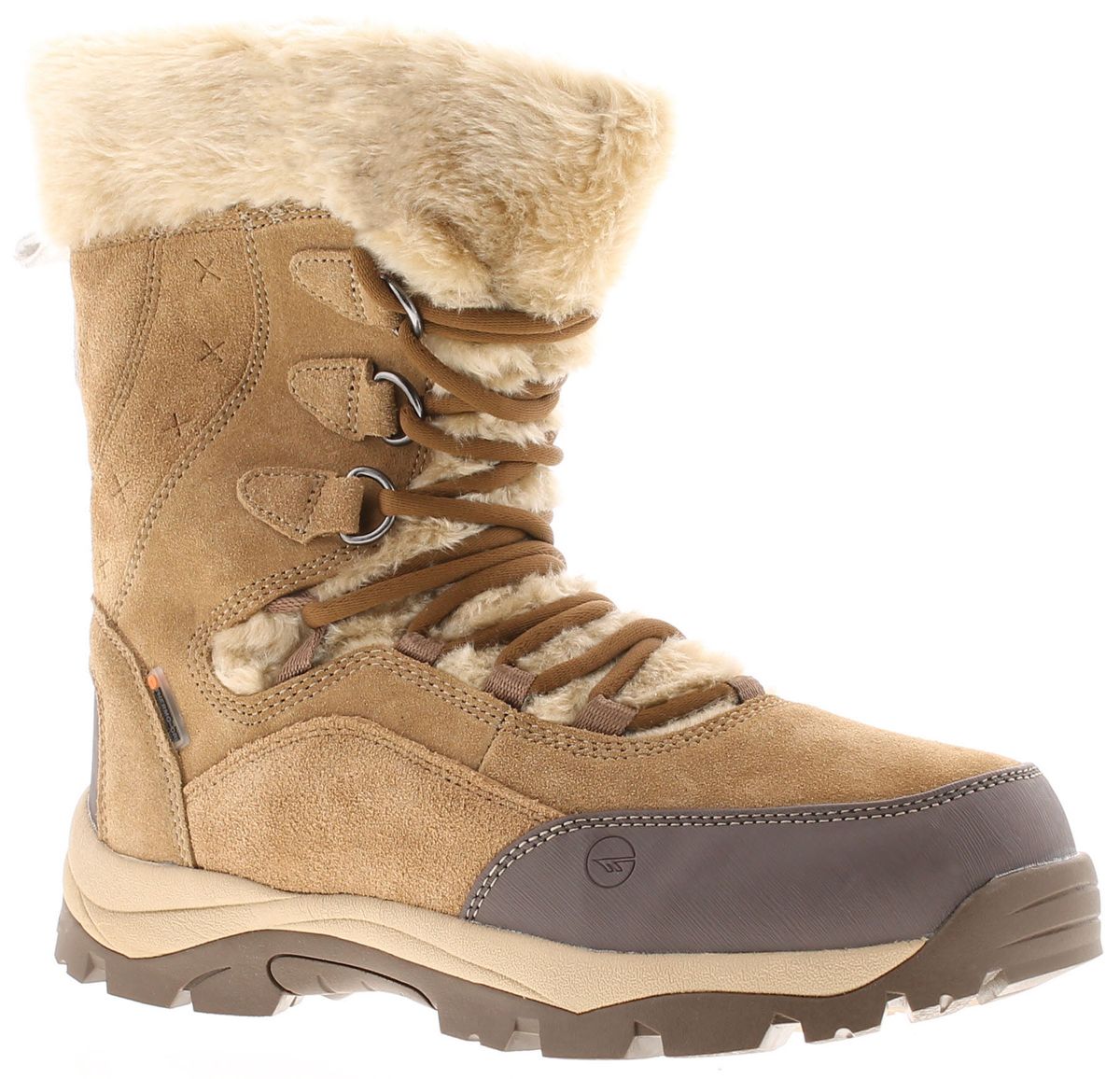 Hi-Tec Damen Wanderschuhe Moritz Wasserdicht 200 Wildleder Schnürsenkel braun