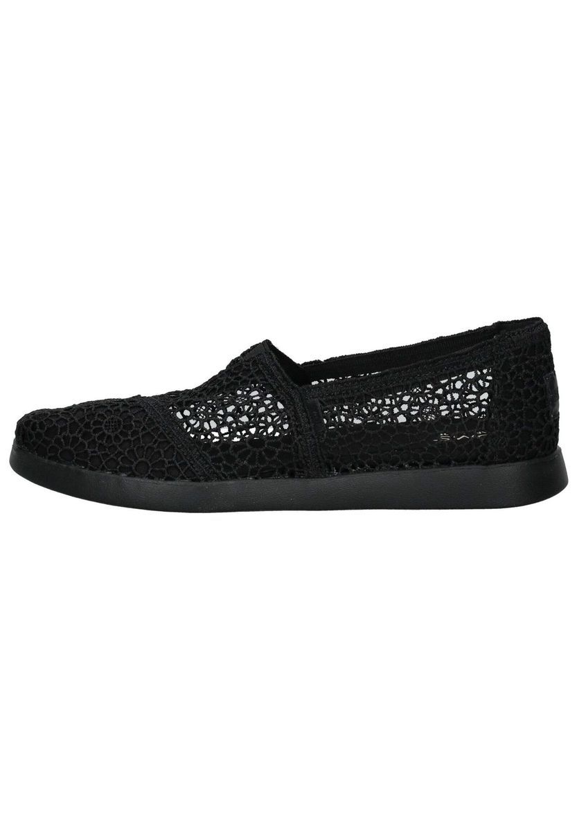 Bequeme schwarze Spitzen-Slipper