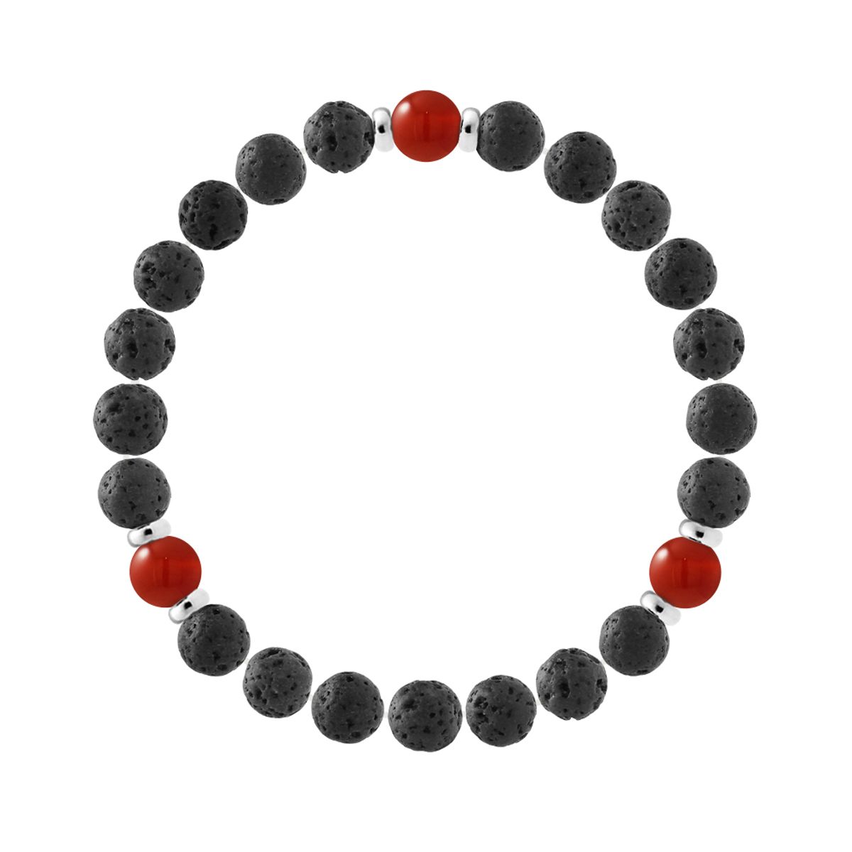Lava Stein Perlenarmband