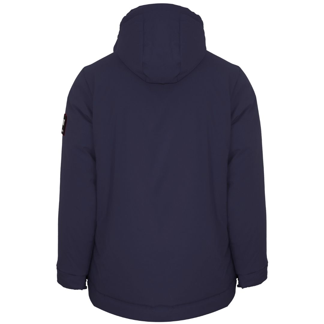 Wattierte Kapuzenjacke mit Logo