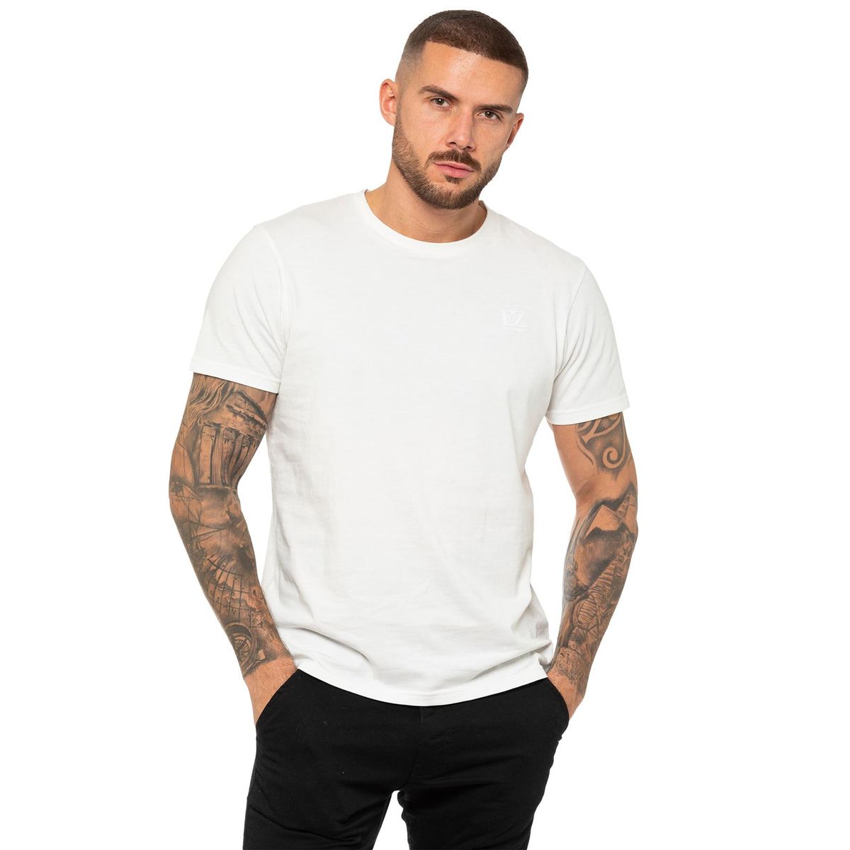 Herren T-Shirt mit Rundhalsausschnitt, normale Passform