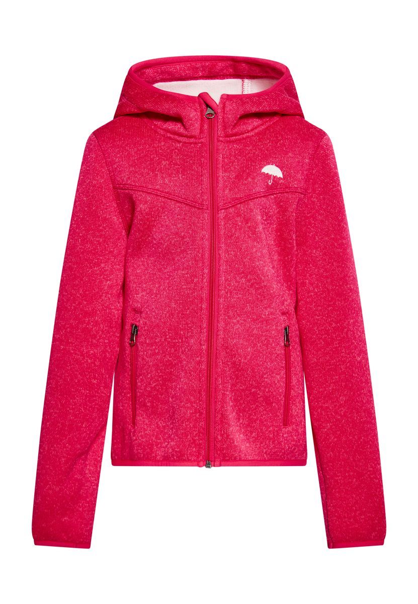 Fleece-Kapuzenjacke mit durchgehendem Reißverschluss für Kinder