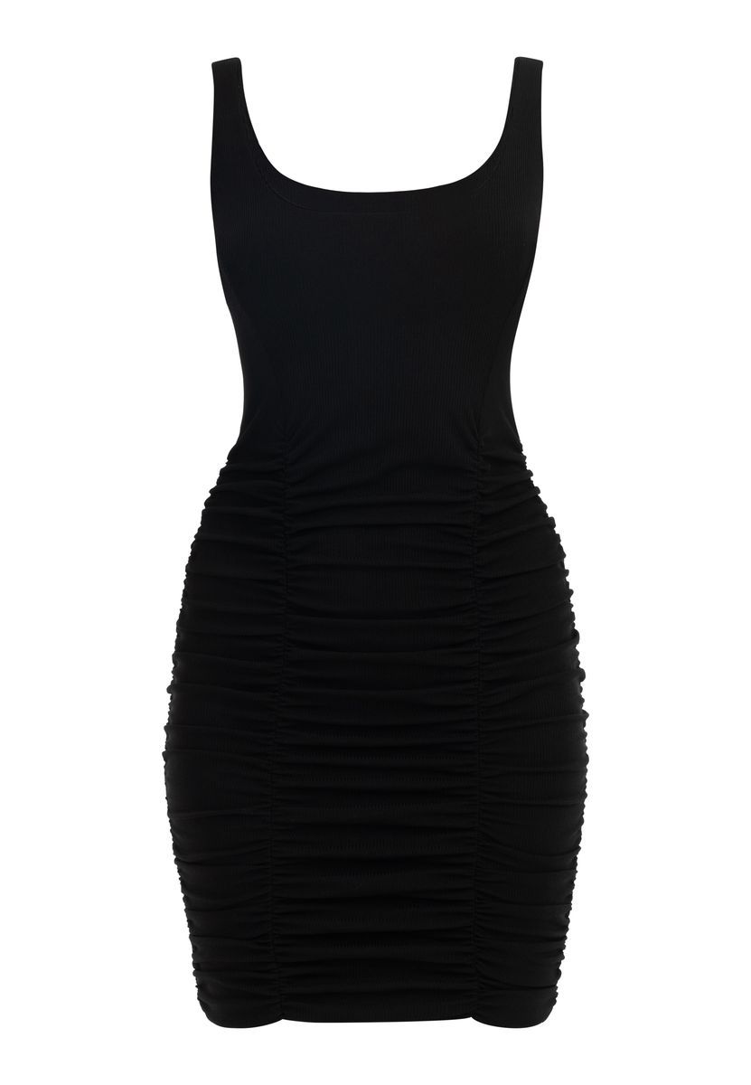 Mymo Trägerkleid Mini Damen schwarz