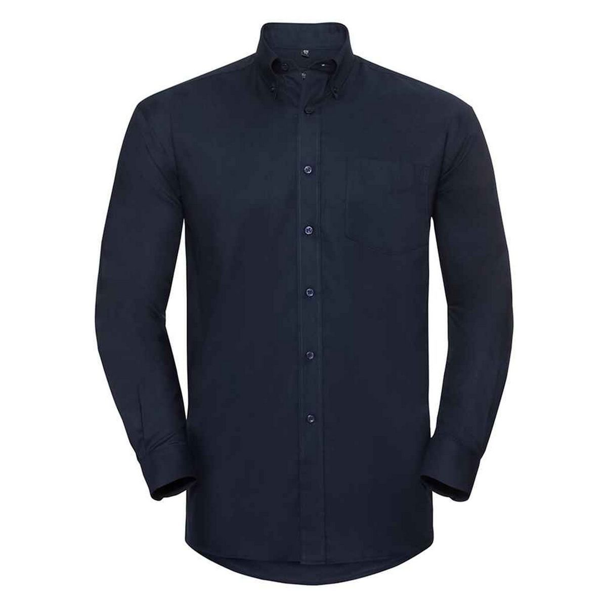 Russell Collection - "Oxford" Formelles Hemd Pflegeleicht für Herren Langärmlig (Leuchtend Navy-Blau)