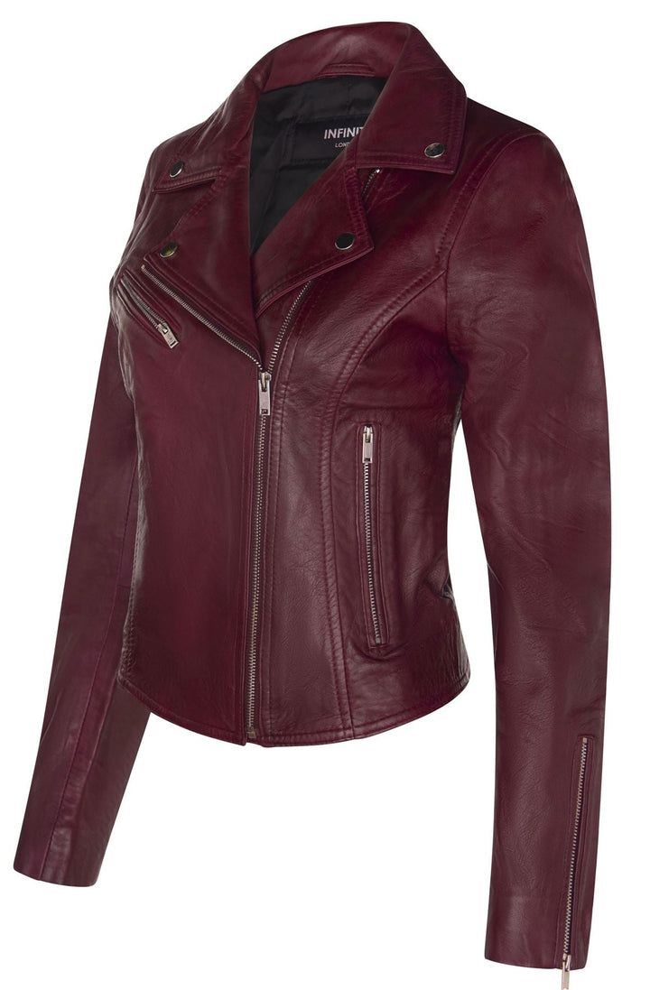 Klassische Brando Leder-Bikerjacke