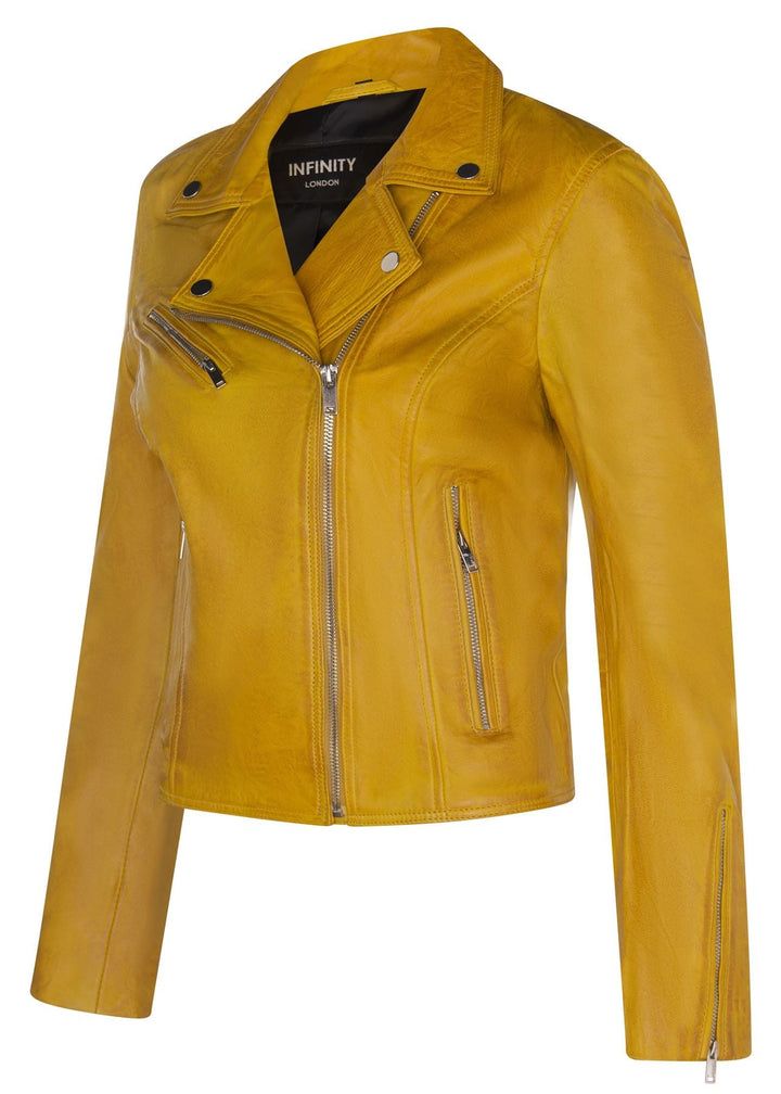 Klassische Brando Leder-Bikerjacke