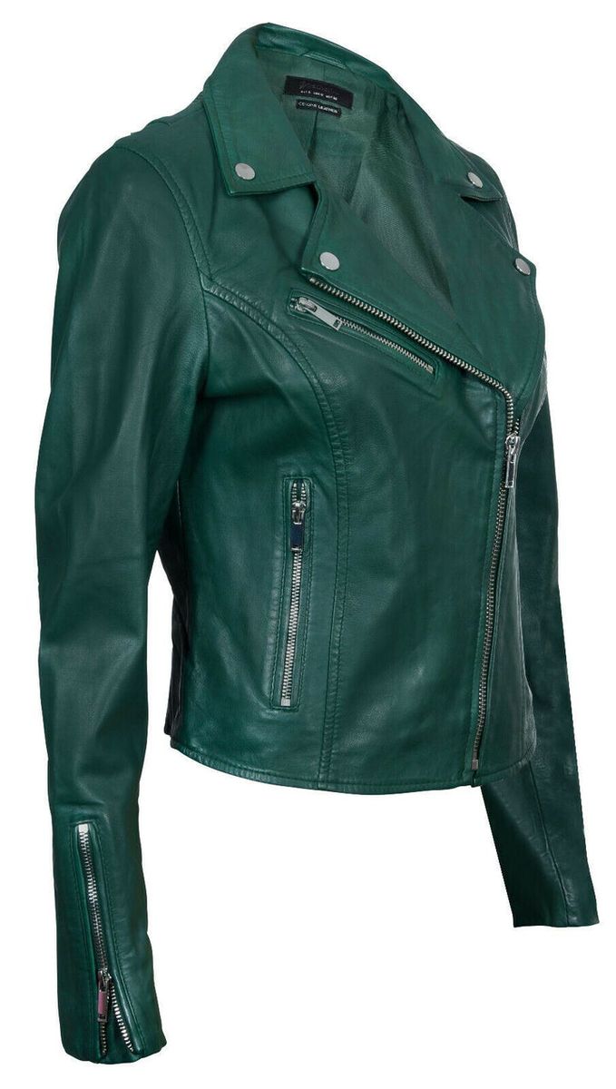 Klassische Brando Leder-Bikerjacke