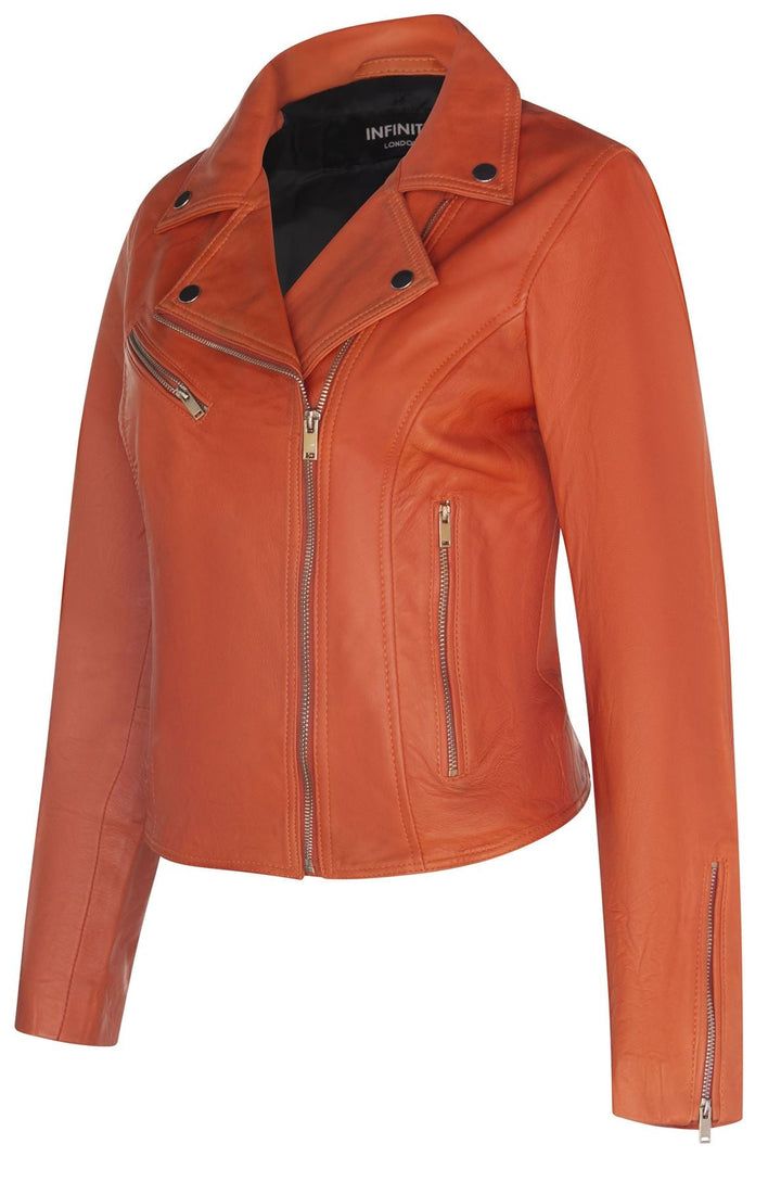 Klassische Brando Leder-Bikerjacke