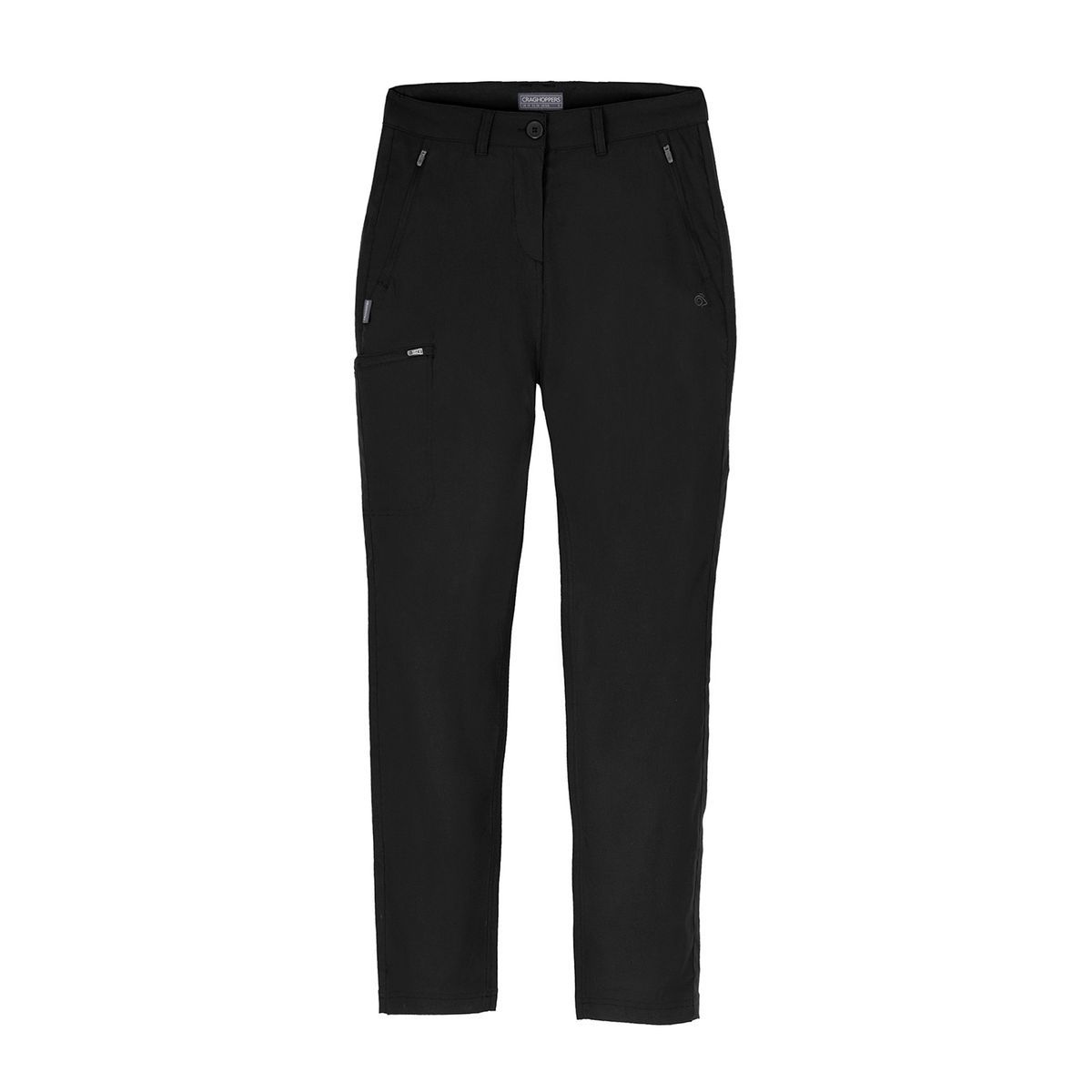 Schwarze Damen Wanderhose mit Stretch