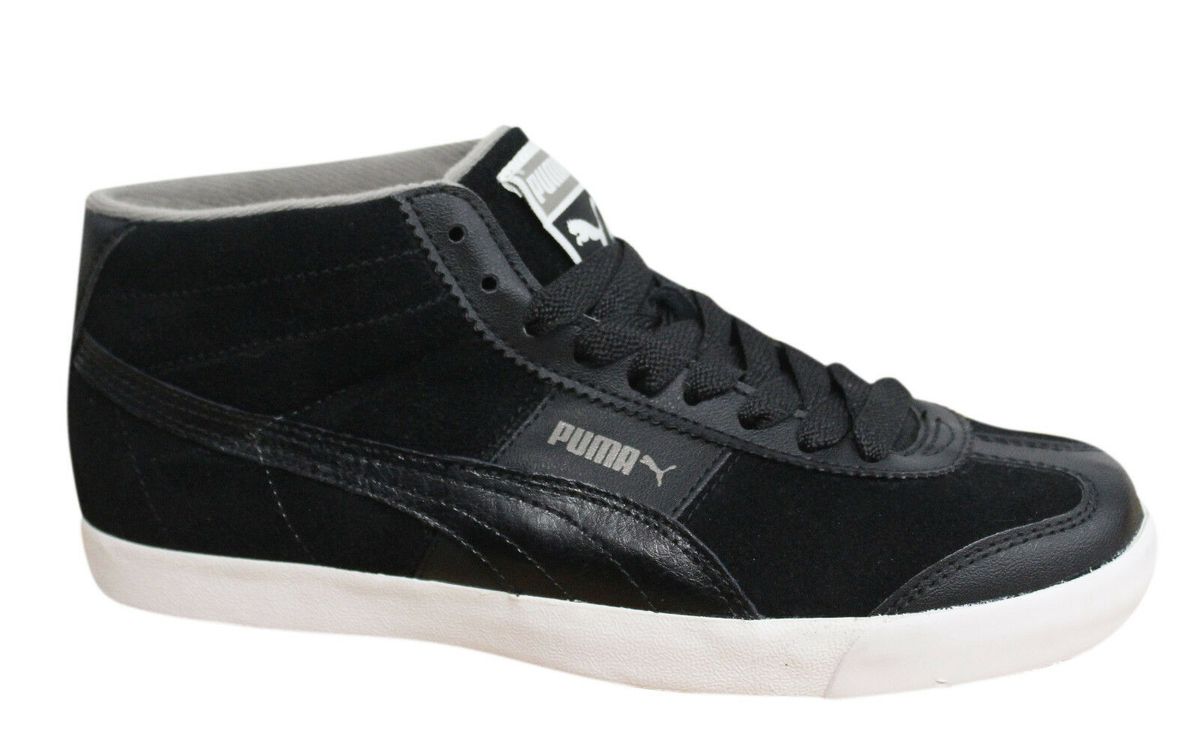 Schwarzer Mid-Top Mode Sneaker