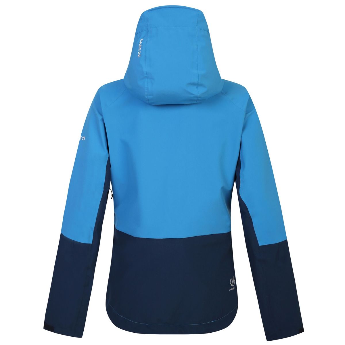 Technische Skijacke mit Kapuze und Blockfarben