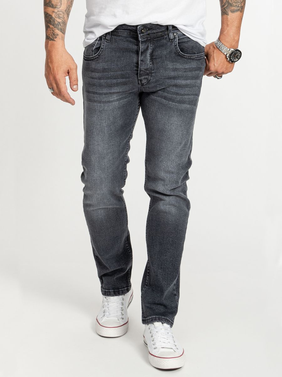 Herren Slim Fit Jeans Grau