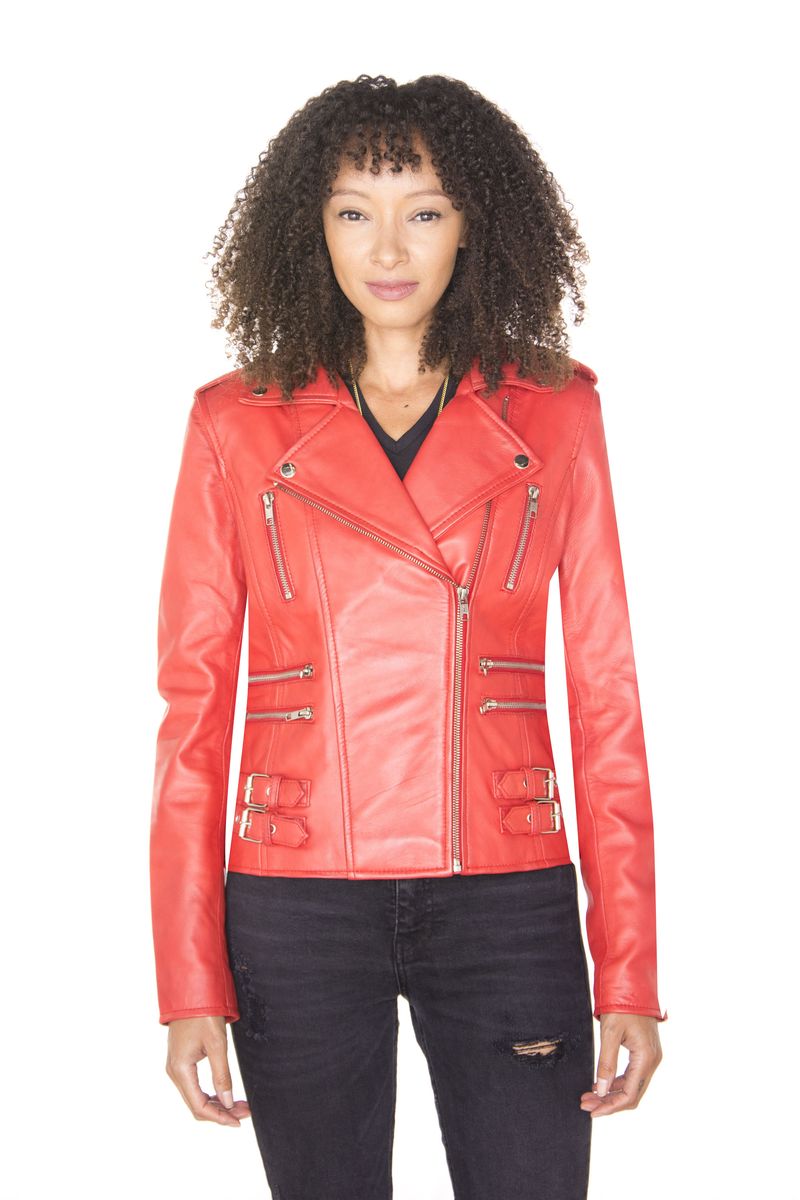 Damen Brando Vintage Bikerjacke