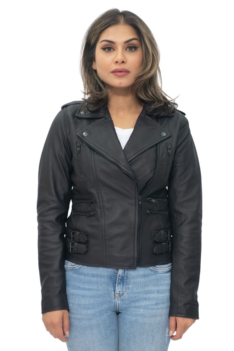 Damen Brando Vintage Bikerjacke