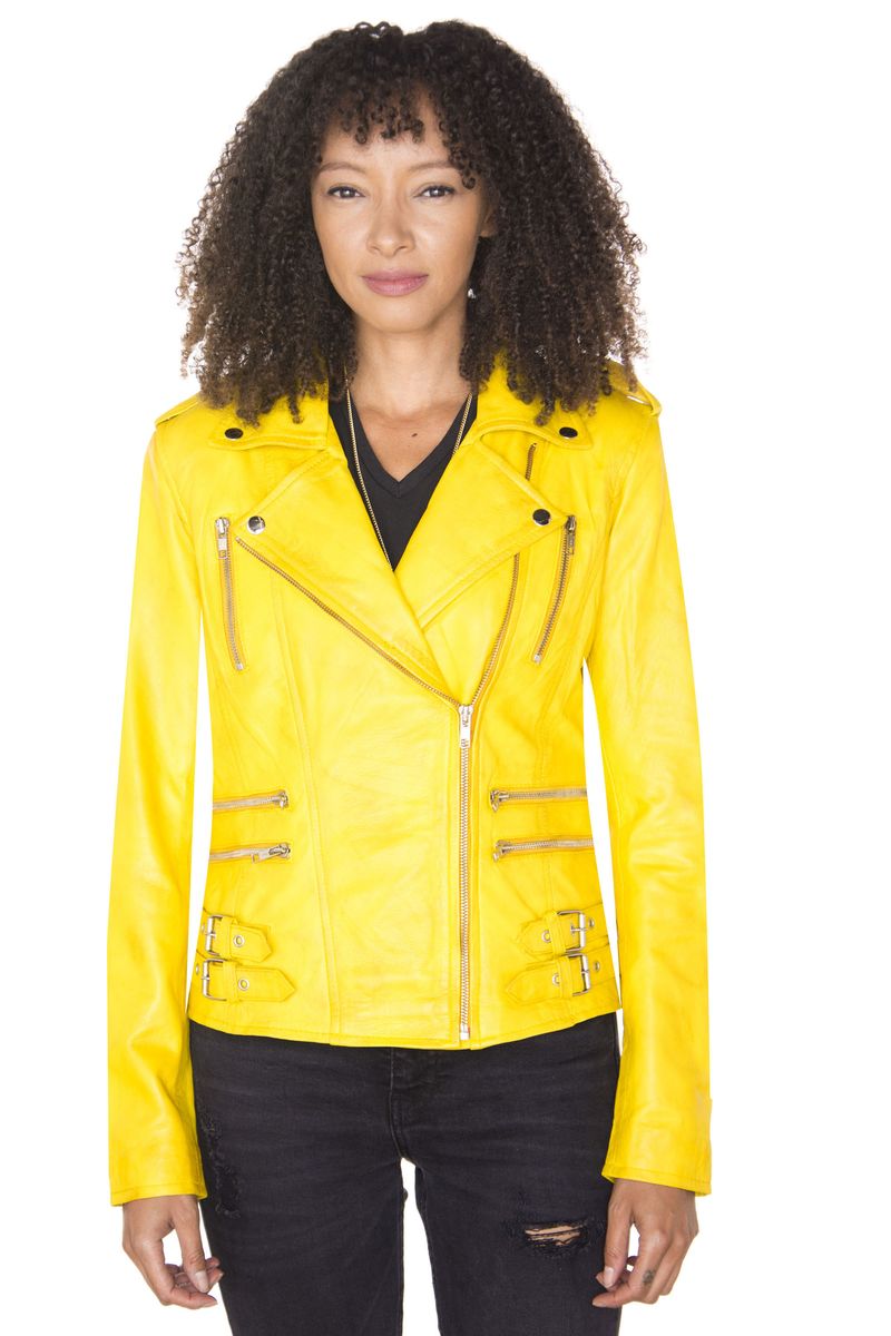 Damen Brando Vintage Bikerjacke