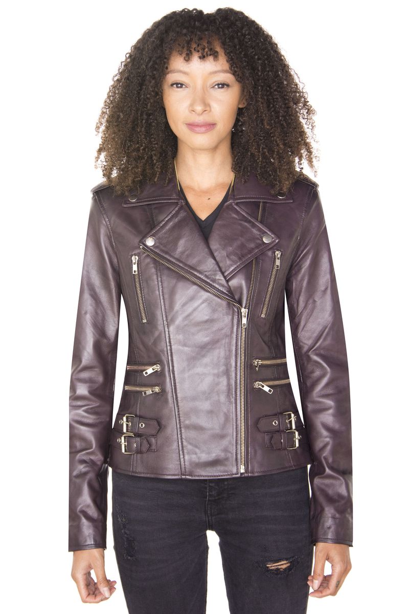 Damen Brando Vintage Bikerjacke