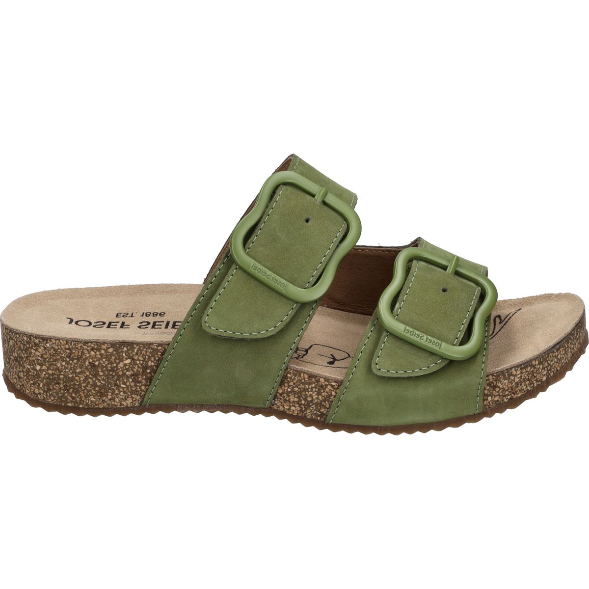 Nubukleder-Sandalen mit Schnallenriemen