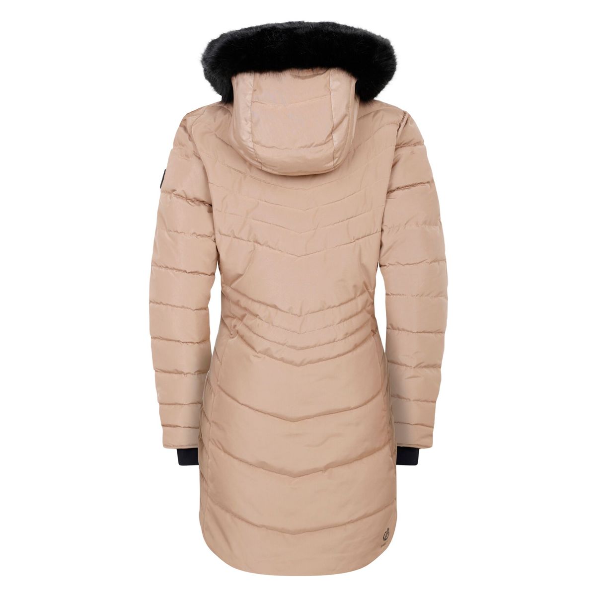 Wattierte Midi-Jacke mit Kapuze
