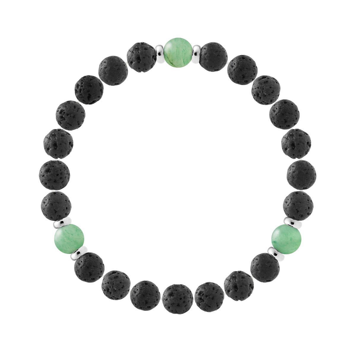 Lavastein Aventurin Perlenarmband