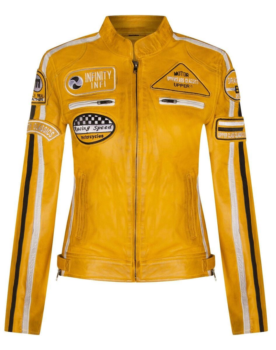 Damen Agadir Racer Lederjacke