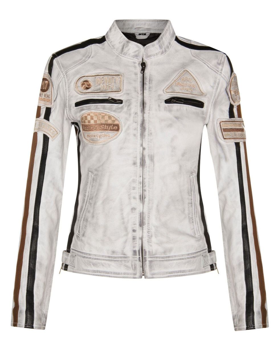 Damen Agadir Racer Lederjacke