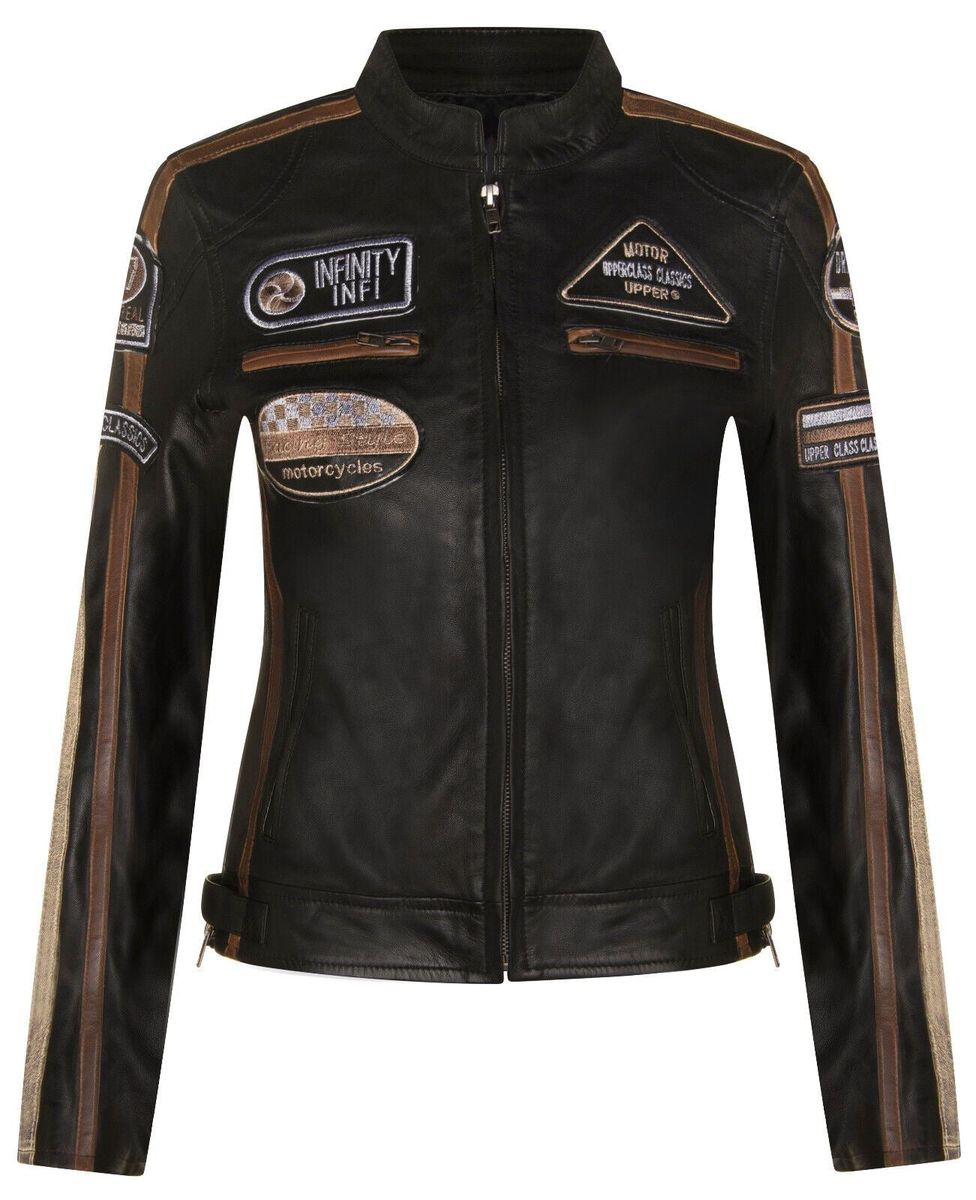 Damen Agadir Racer Lederjacke