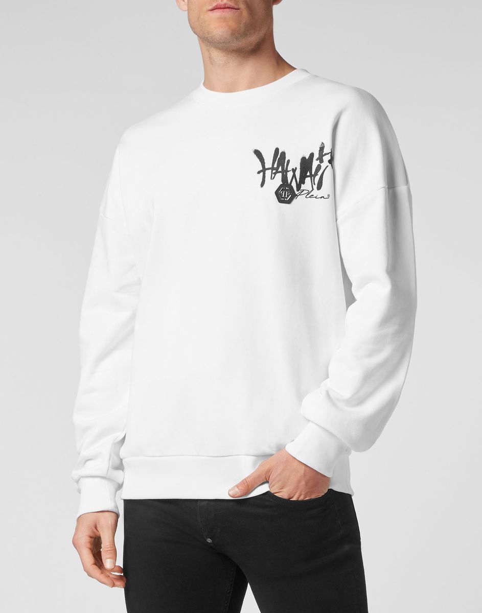 Hawaii Grafikdruck Oversized Sweatshirt