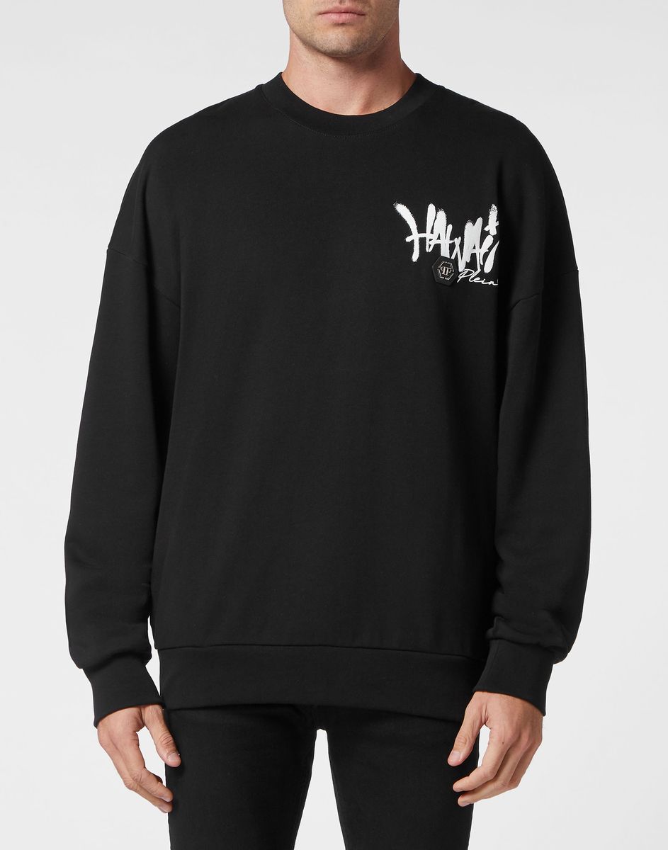 Hawaii Grafikdruck Oversized Sweatshirt