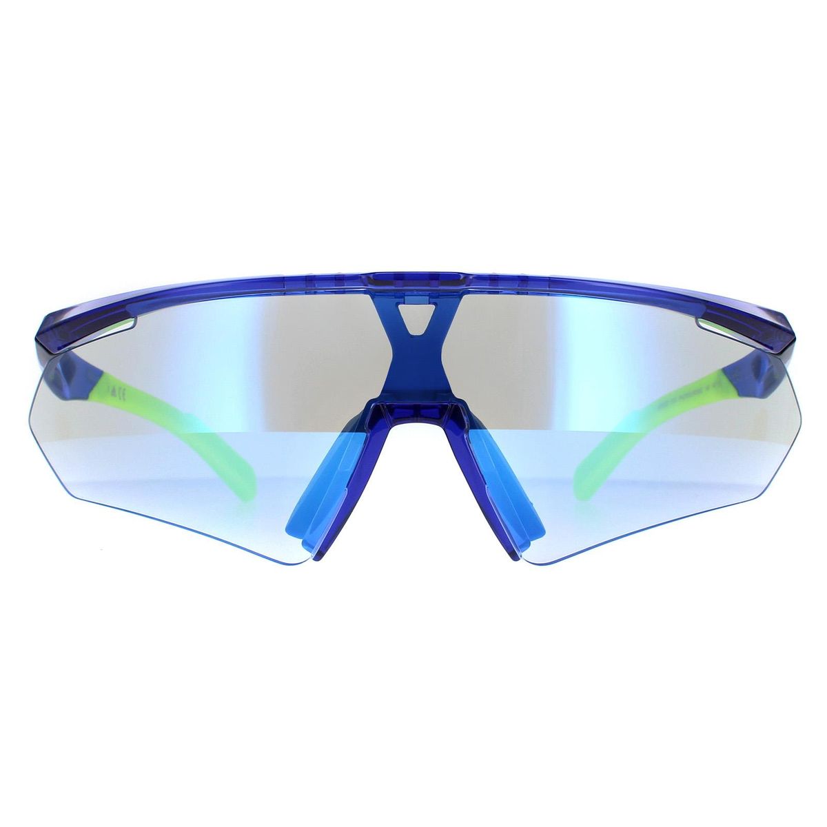Sportliche blaue Sonnenbrille mit Spiegelgläsern