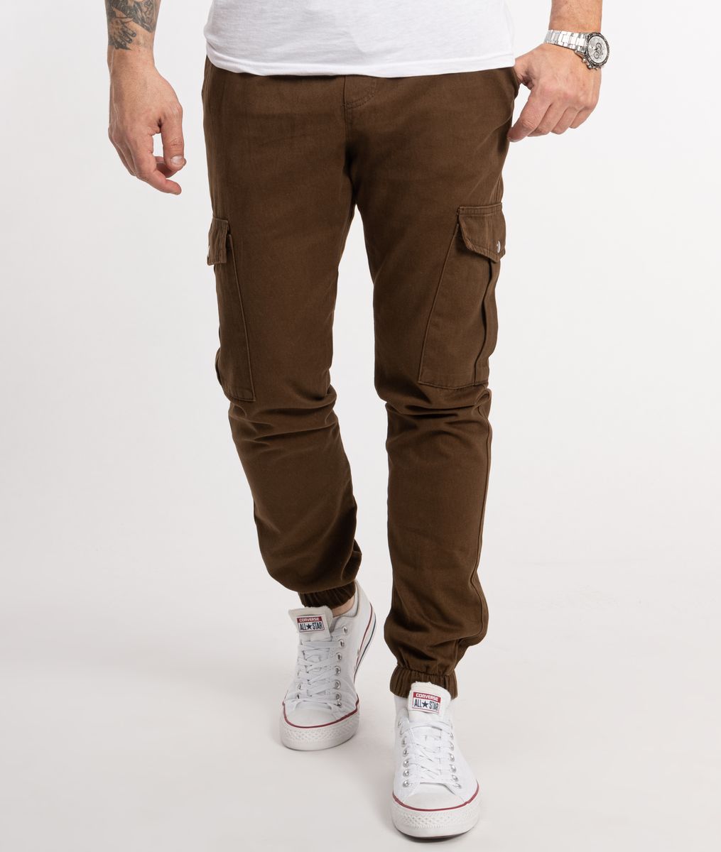Herren Braune Lässige Cargohose