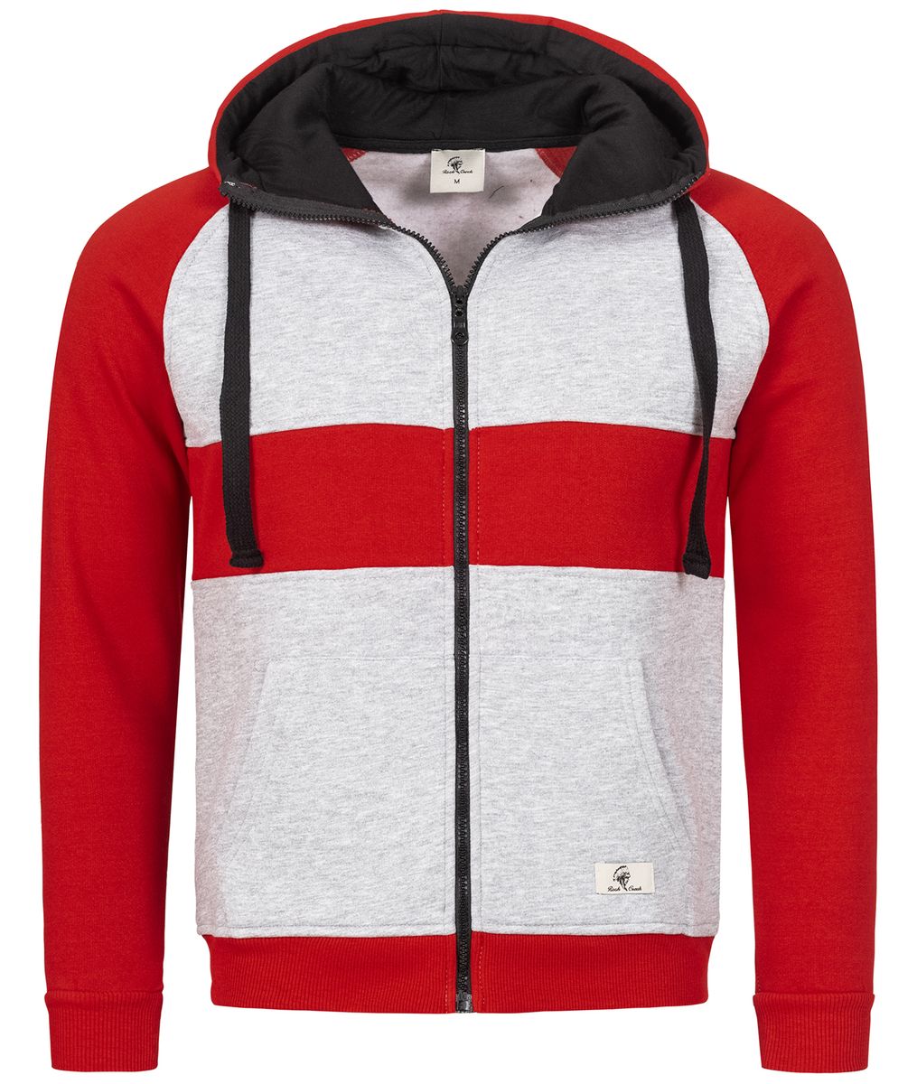 Farbblock Zip-Up Hoodie Sweatshirt