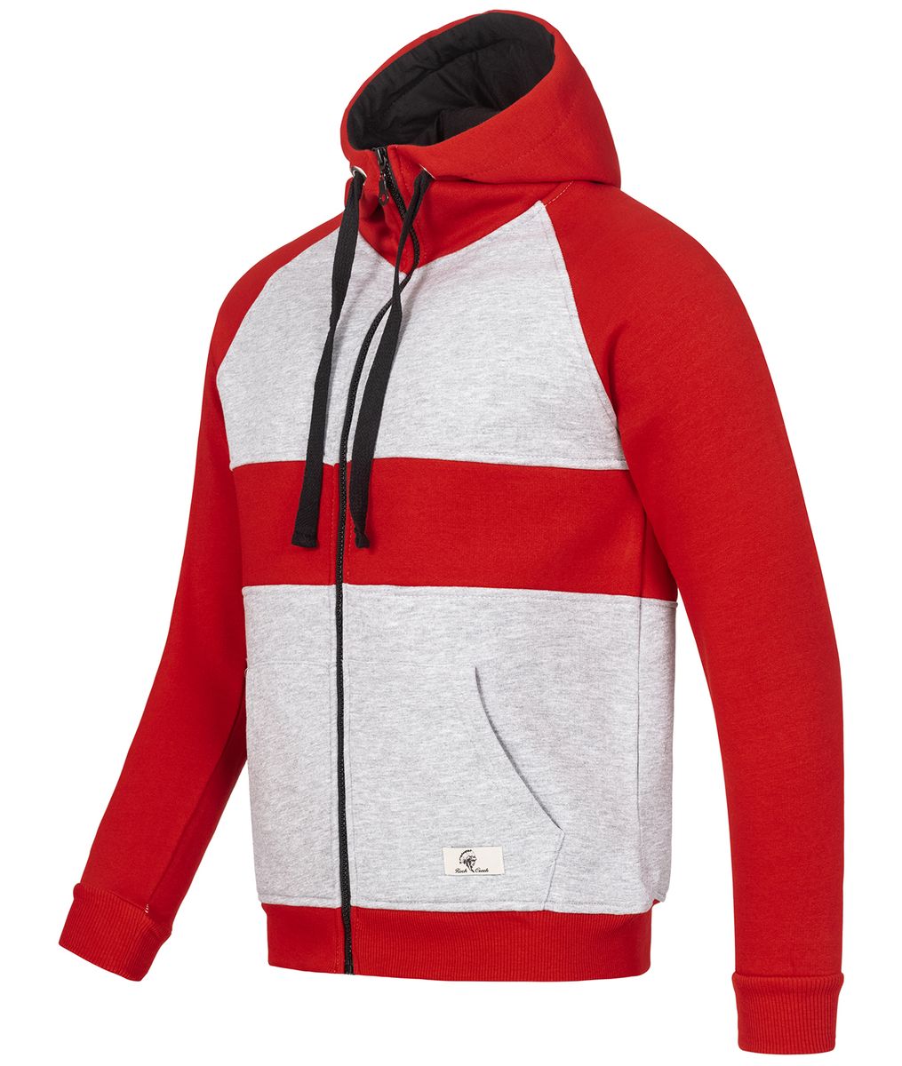 Zip-Hoodie im Color-Block-Design
