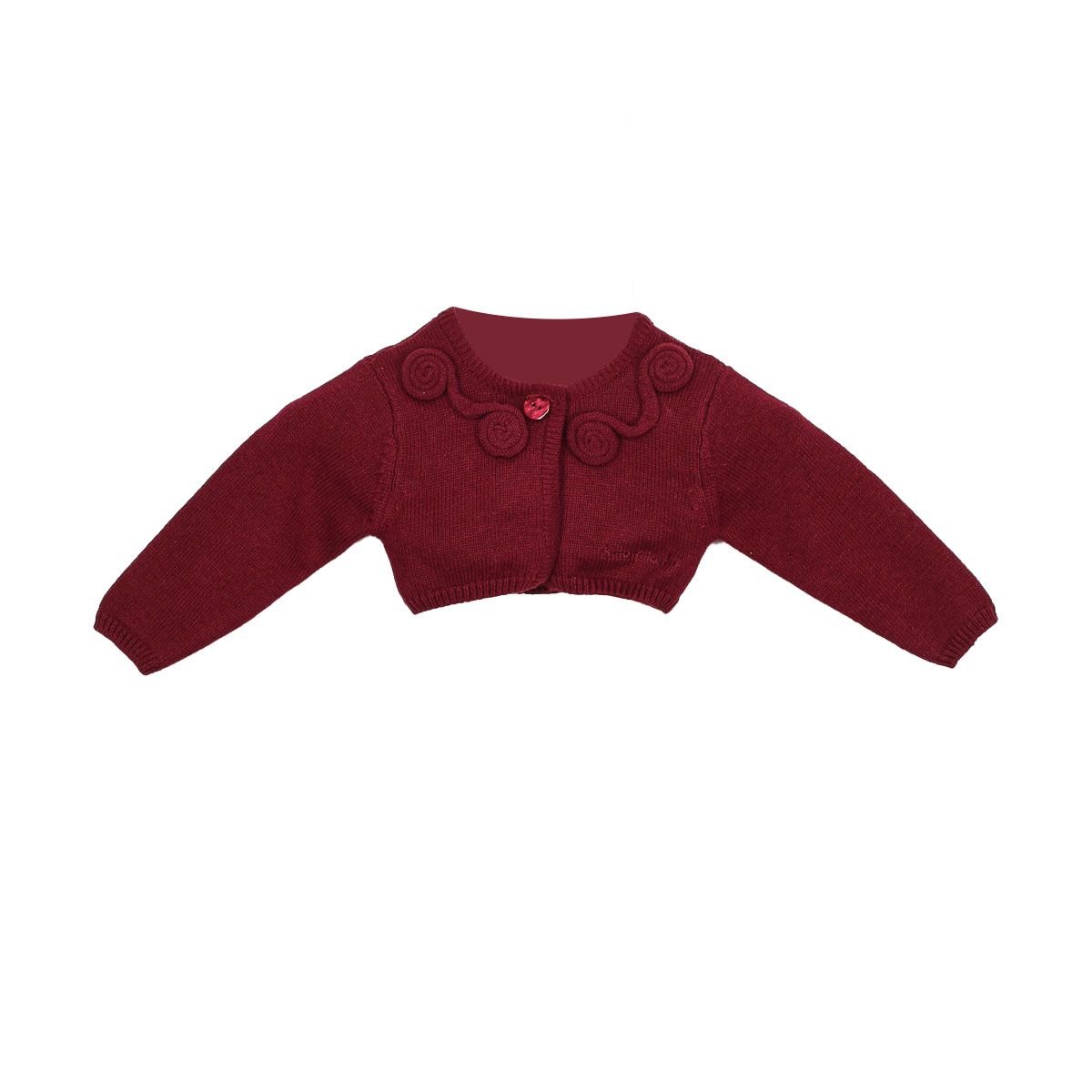 Mädchen Strick Bolero Jacke mit Rosetten