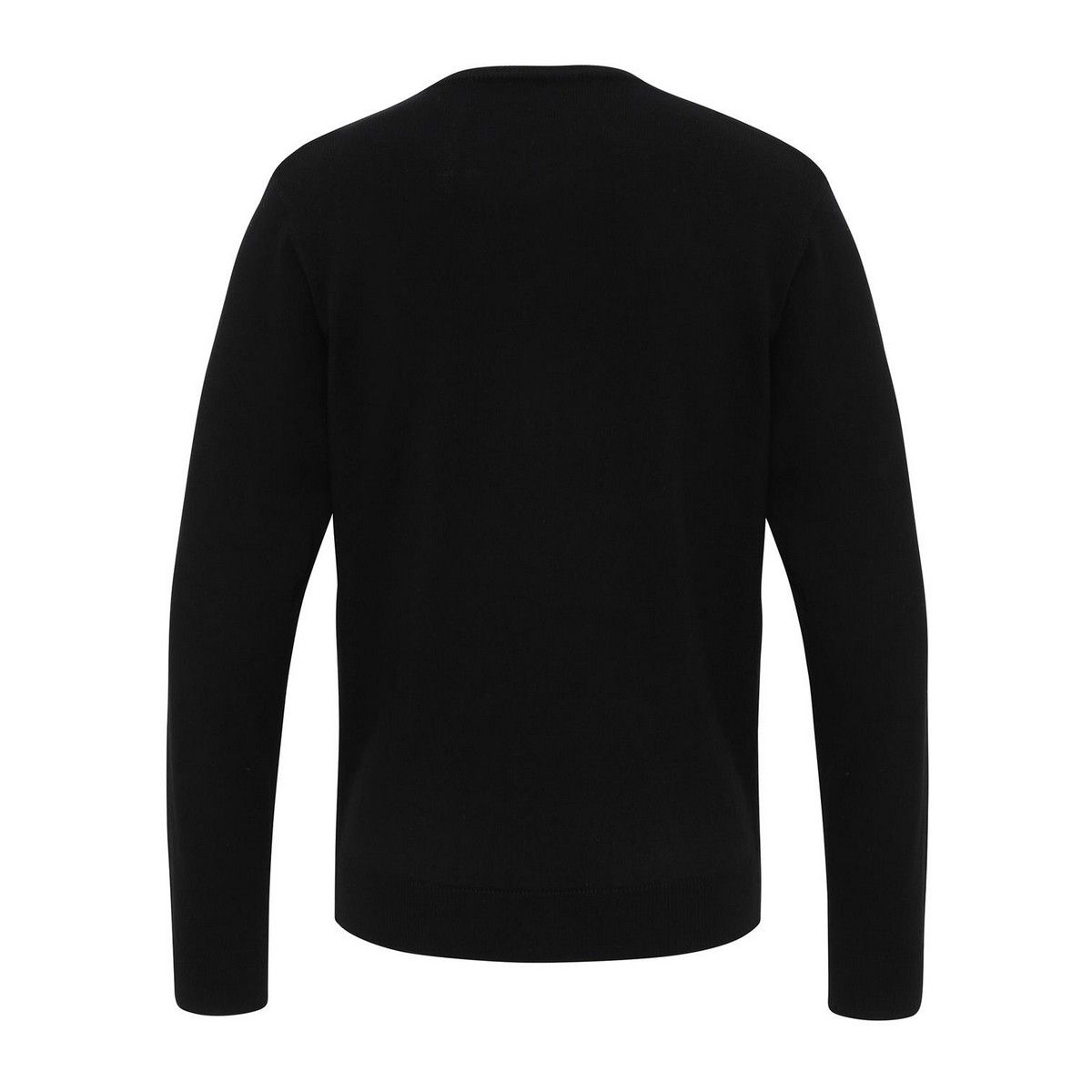 Klassischer Feinstrick-Pullover mit V-Ausschnitt